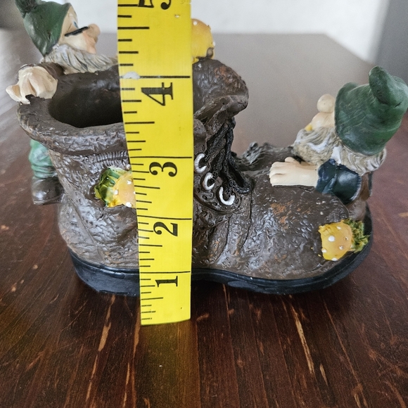 Vintage Gnome Boot Mushroom Cottagecore Figurine - Picture 9 of 9